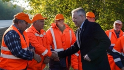 Губернатор дал старт проезду на отремонтированном участке трассы в Георгиевске